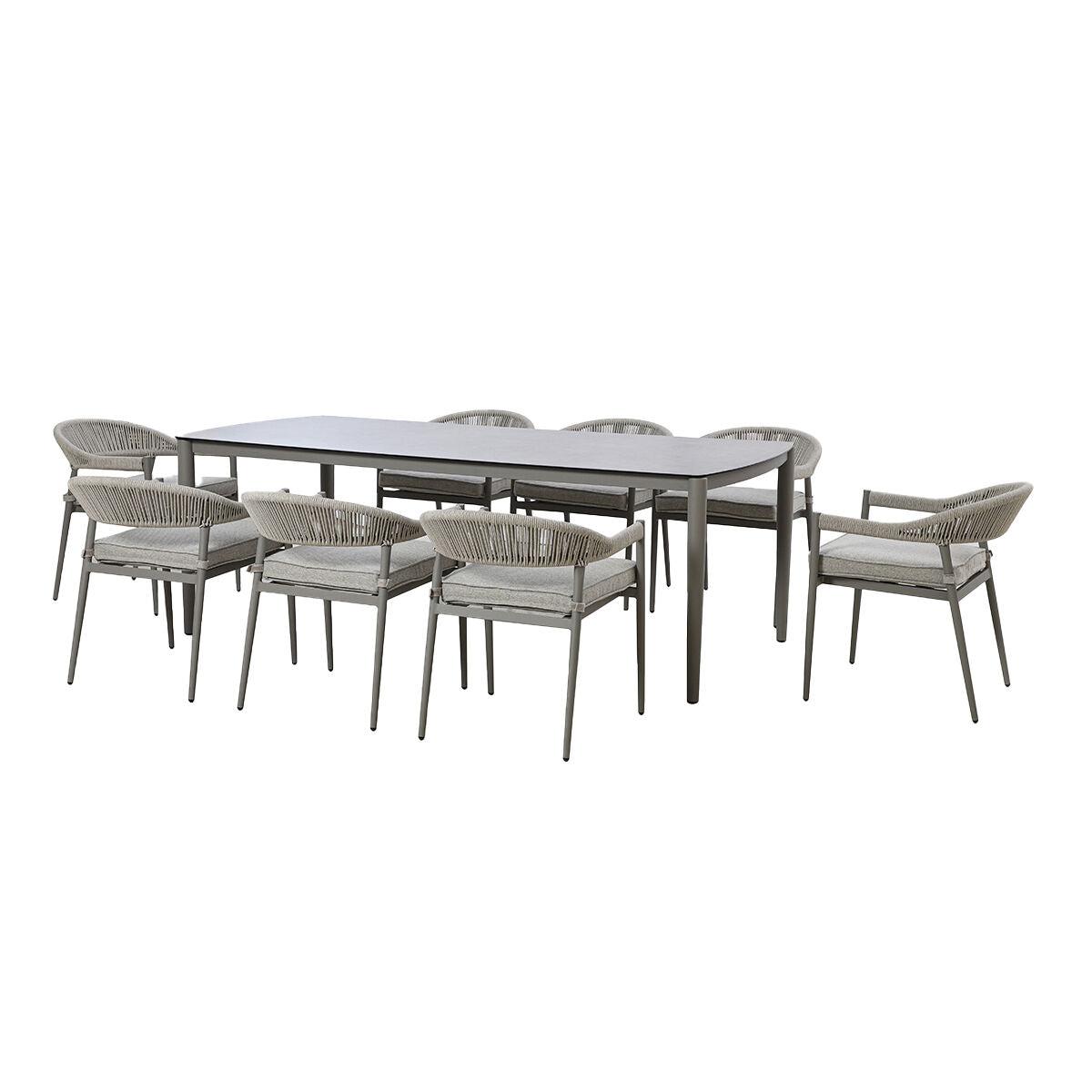 Buy Maze Florence Rope Weave 8 Seat Dining Set for sale UK
