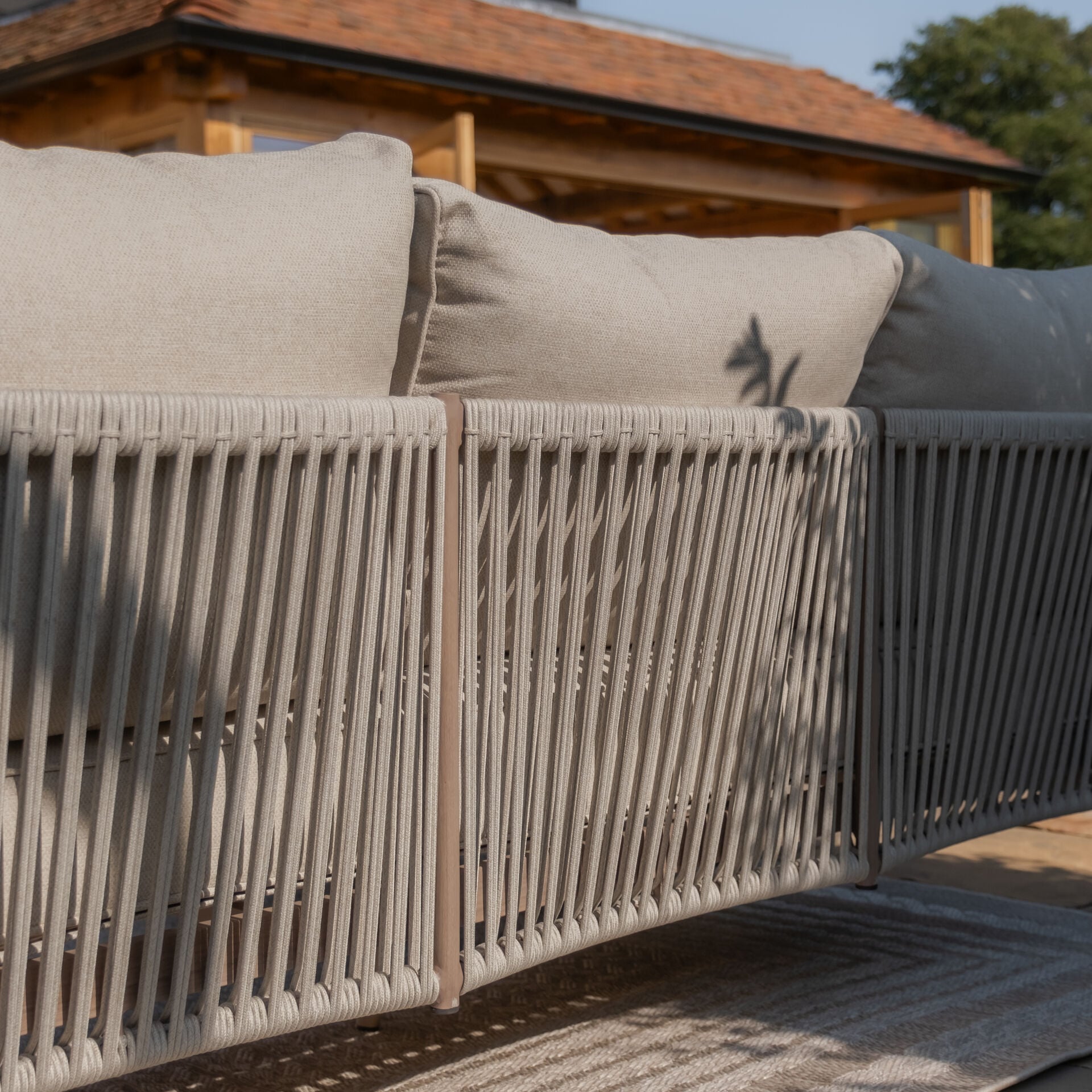 Buy Maze Havana Rope Weave Corner Sofa Set Armchair for modern outdoor comfort