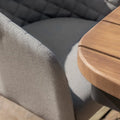Buy Maze Jakarta teak oval dining table with 6 Ambition oatmeal chairs UK