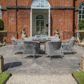 Buy Maze Maldives rope weave 6 seat oval dining set with Lazy Susan UK