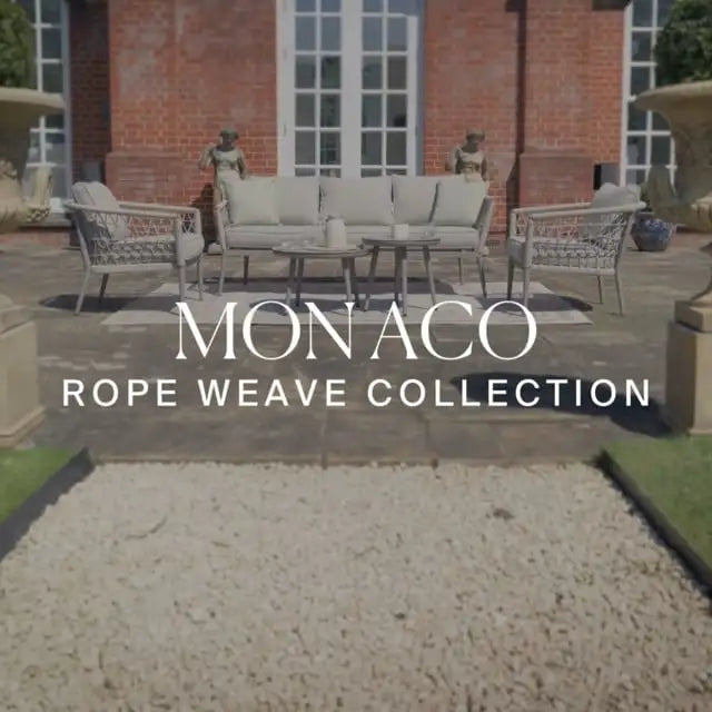 Buy Maze Monaco Balcony Set with marble effect ceramic glass table
