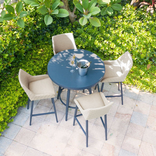 Buy Maze Outdoor Fabric Regal 4 Seat Round Bar Set online UK