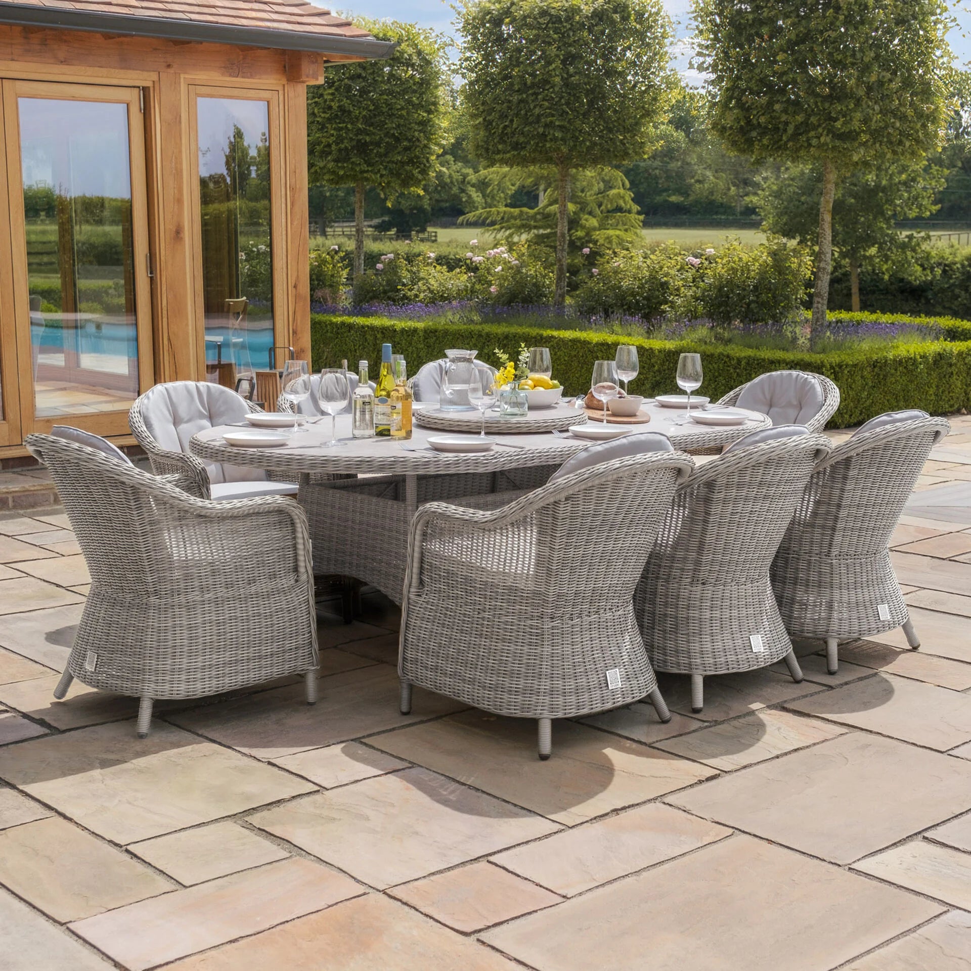 Buy Maze Oxford 8 Seat Oval Dining Set