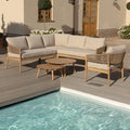 Buy Maze Porto Rope Weave Corner Sofa Set with Armchair online UK
