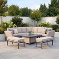 Buy Maze Pulse Deluxe Corner Dining Set Oatmeal for modern outdoor dining