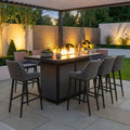 Buy Maze Regal 8 Seat Fire Pit Bar Set Zinc Grey online UK
