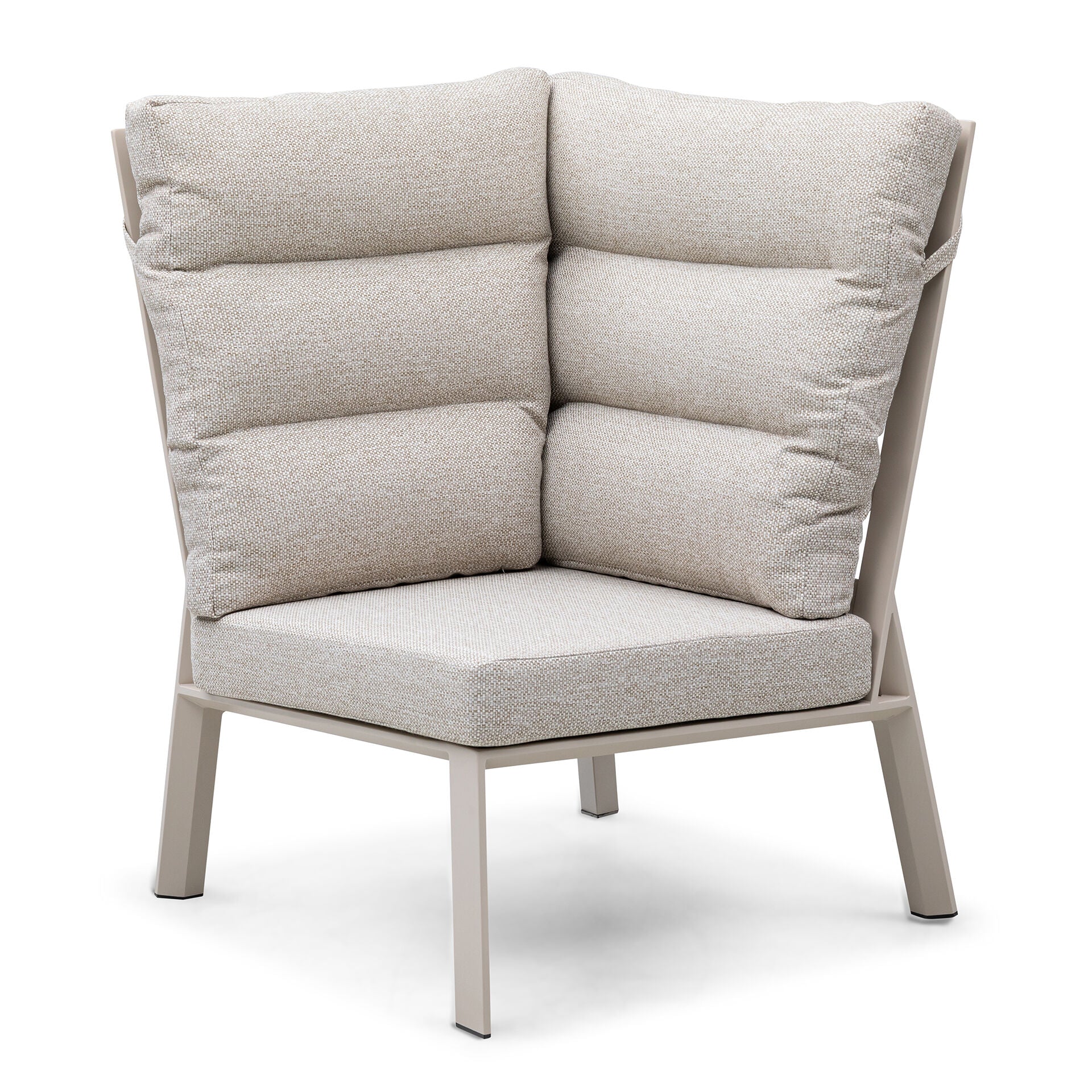 Buy Maze Valencia Reclining Aluminium Corner Garden Dining Set Latte by Blythe Living