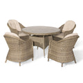Buy Maze Winchester Heritage 4 Seat Round Rattan Dining Set by Blythe Living