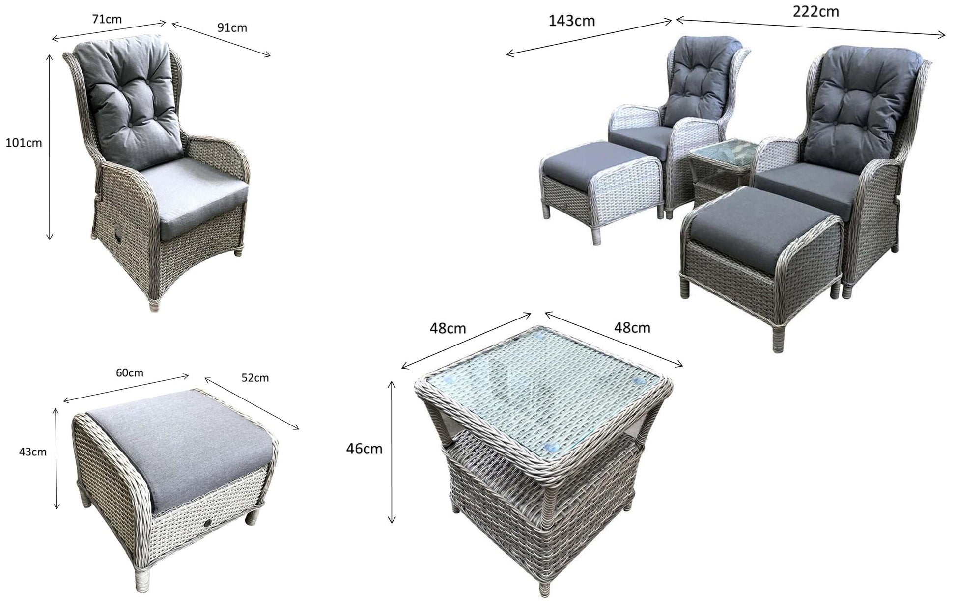 Buy Meghan Reclining Lounge Set 