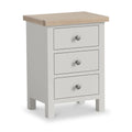 Buy Modern Country 2 Drawer Slim Bedside Table Stone Grey