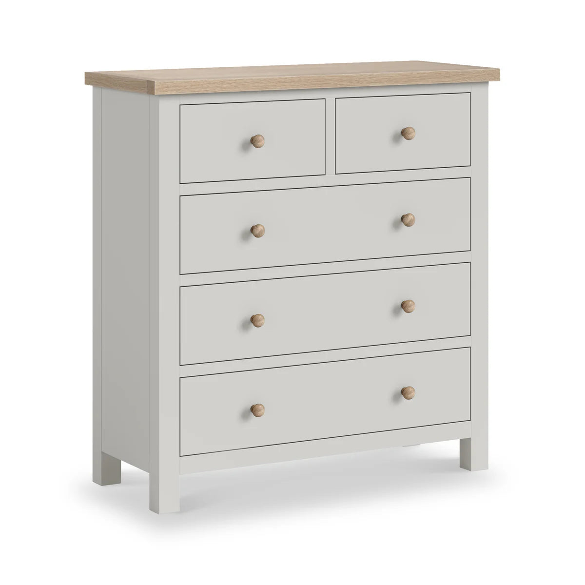 Buy Modern Country 2 Over 3 Chest of Drawers Stone Grey UK

