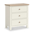Buy Modern Country 3 Drawer Chest of Drawers Coconut White UK
