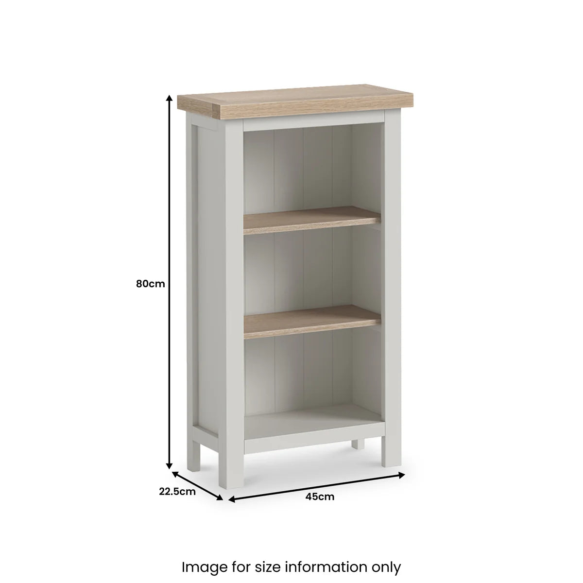 Buy Modern Country Small Bookcase in Stone Grey Online - Blythe Living