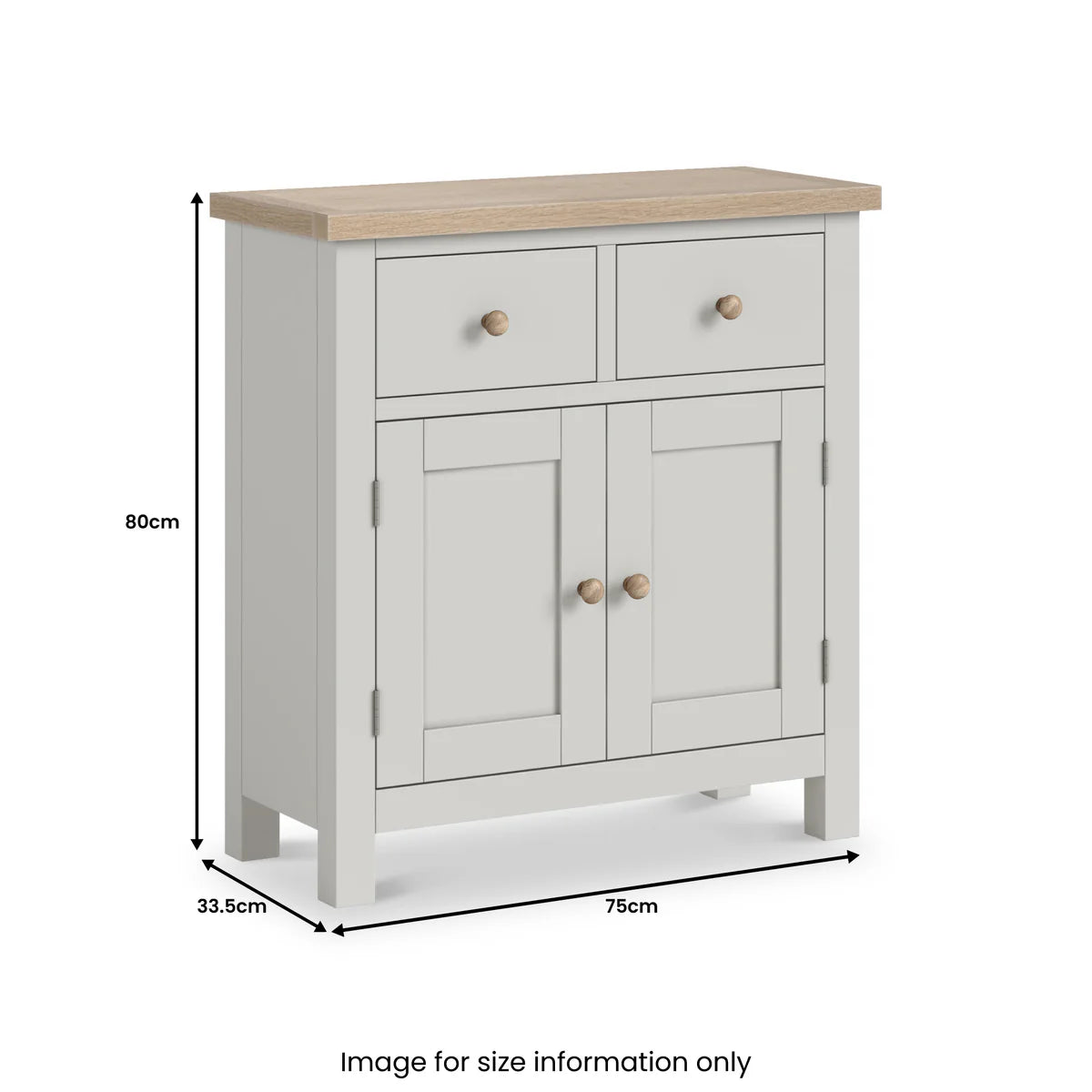 Buy Modern Country Stone Grey 2-Door Mini Sideboard for Small Space Storage