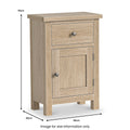Buy Modern Country Washed Oak Single Drawer Small Cupboard Fully Assembled