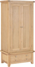 Buy Natural Oak Windsor Wardrobe with Two Doors and One Drawer