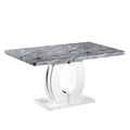 Buy Neptune Medium Marble Effect Grey White Dining Table online UK
