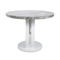 Buy Neptune Round Marble Effect Grey White Dining Table online UK