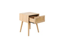 Buy Online Croxley 1 Drawer Rattan Bedside Oak