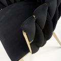 Buy Ontario Brushed Velvet Black Dining Chair 