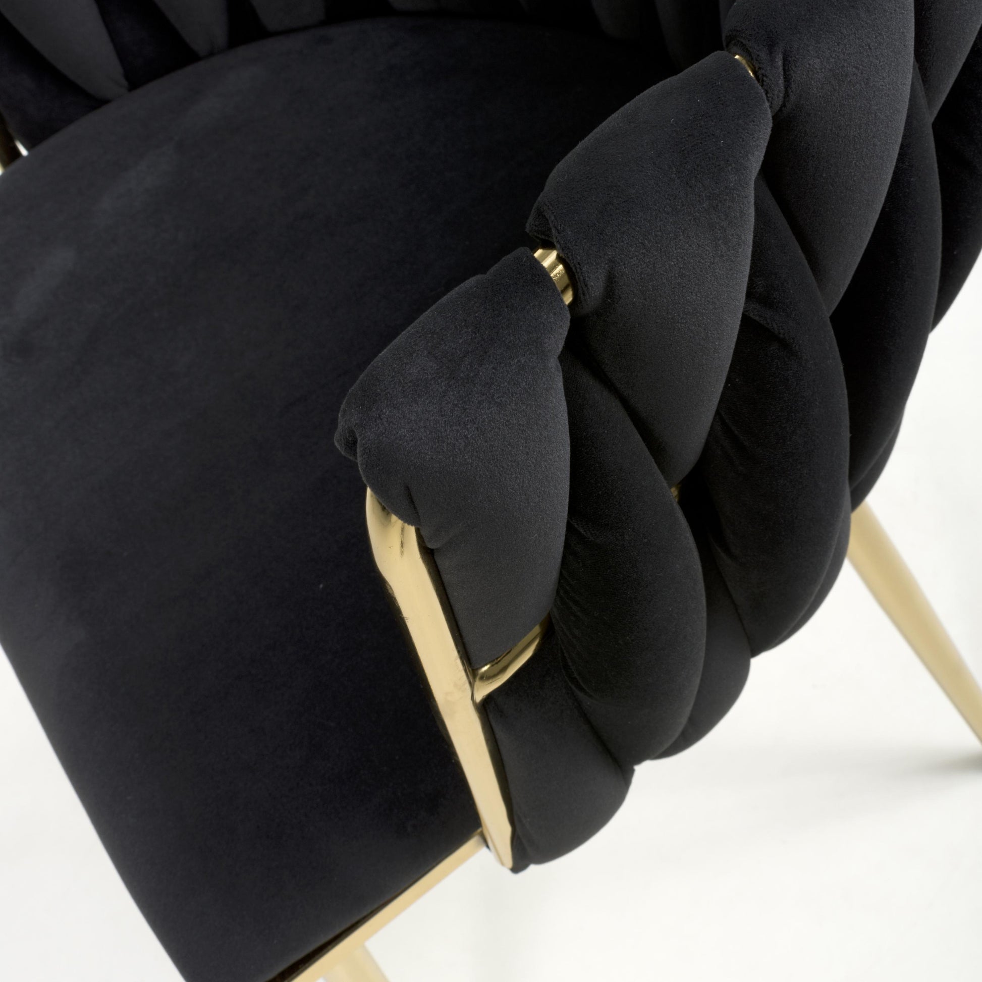 Buy Ontario Brushed Velvet Black Dining Chair 