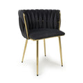 Buy Ontario Brushed Velvet Black Dining Chair Online