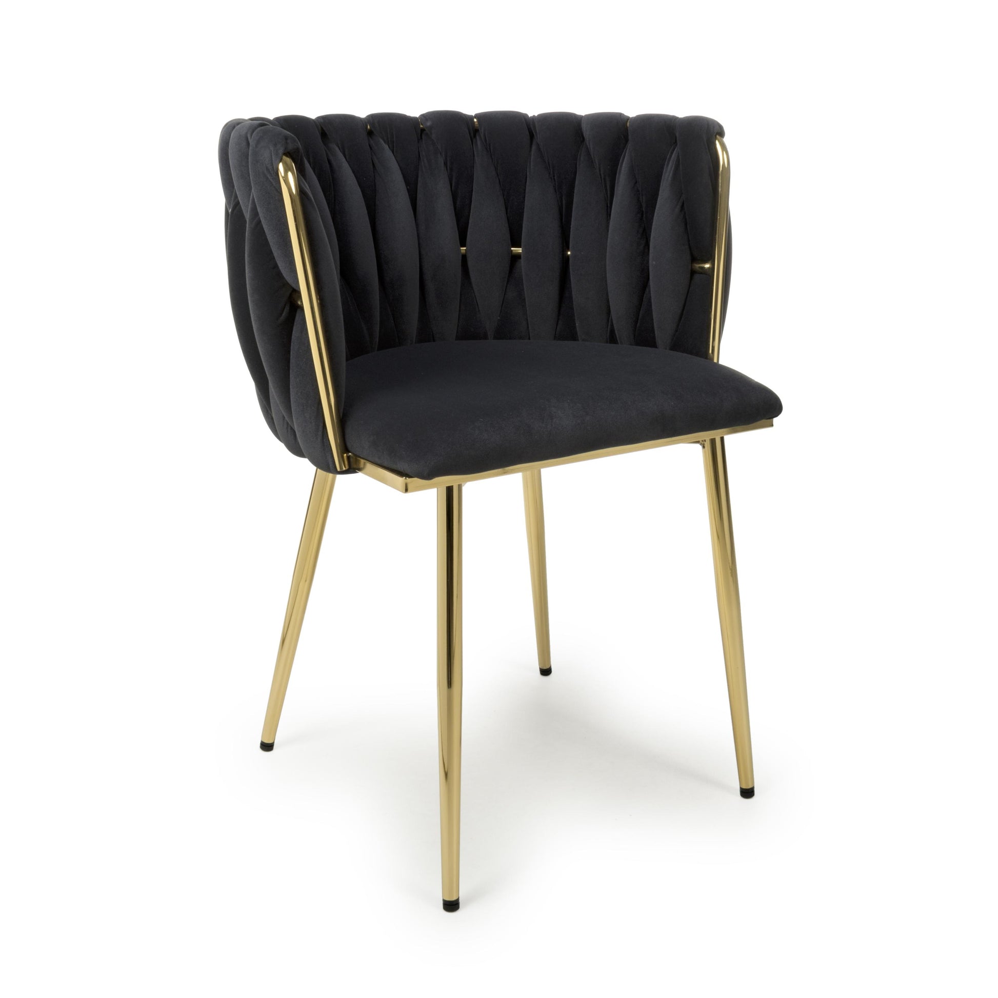 Buy Ontario Brushed Velvet Black Dining Chair Online