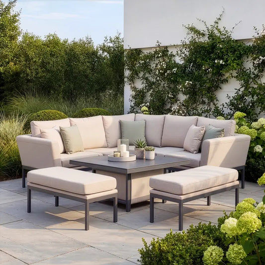 Buy Outdoor Fabric Pulse Square Corner Dining Set for stylish garden seating