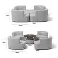 Buy Outdoor Fabric Snug Lifestyle Suite with Rising Table for versatile outdoor dining