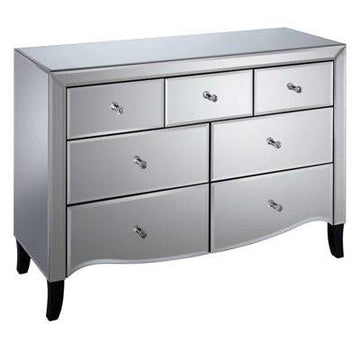 Buy Palermo 3 Over 4 Chest mirrored bedroom furniture UK
