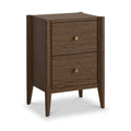 Buy Paris Oak 2 Drawer Bedside Table in Brown
