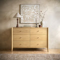 Buy Paris Oak 6 Drawer Chest in natural oak finish UK
