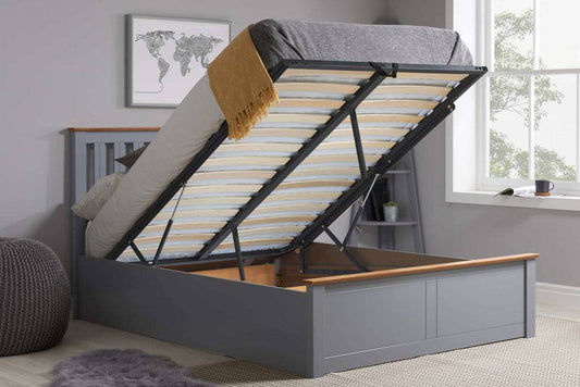 Buy Phoenix Ottoman Bed Stone Grey Online - Blythe Living