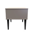 Buy Pixel 1 Drawer Bedside Cabinet with Legs in Mushroom Matt Colour