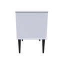 Buy Pixel 2 Drawer Bedside Cabinet in Deep Black & White Matt