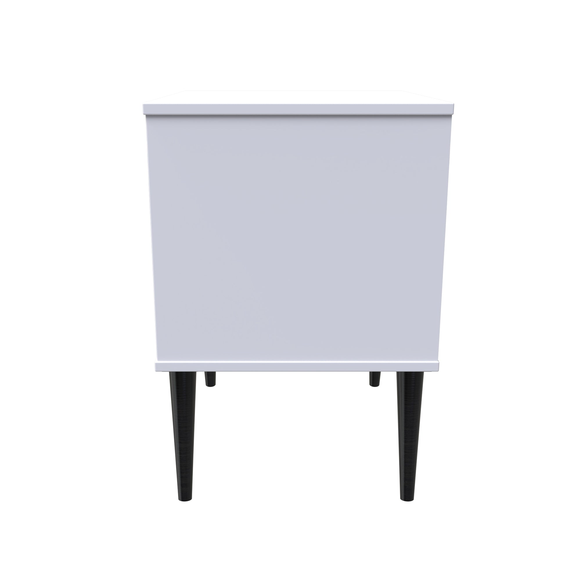 Buy Pixel 2 Drawer Bedside Cabinet in Deep Black & White Matt