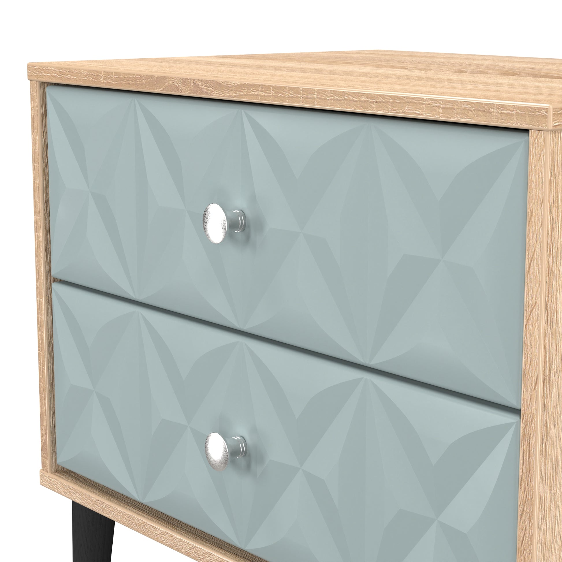 Buy Pixel 2 Drawer Bedside Cabinet in Duck and Bardolino Oak