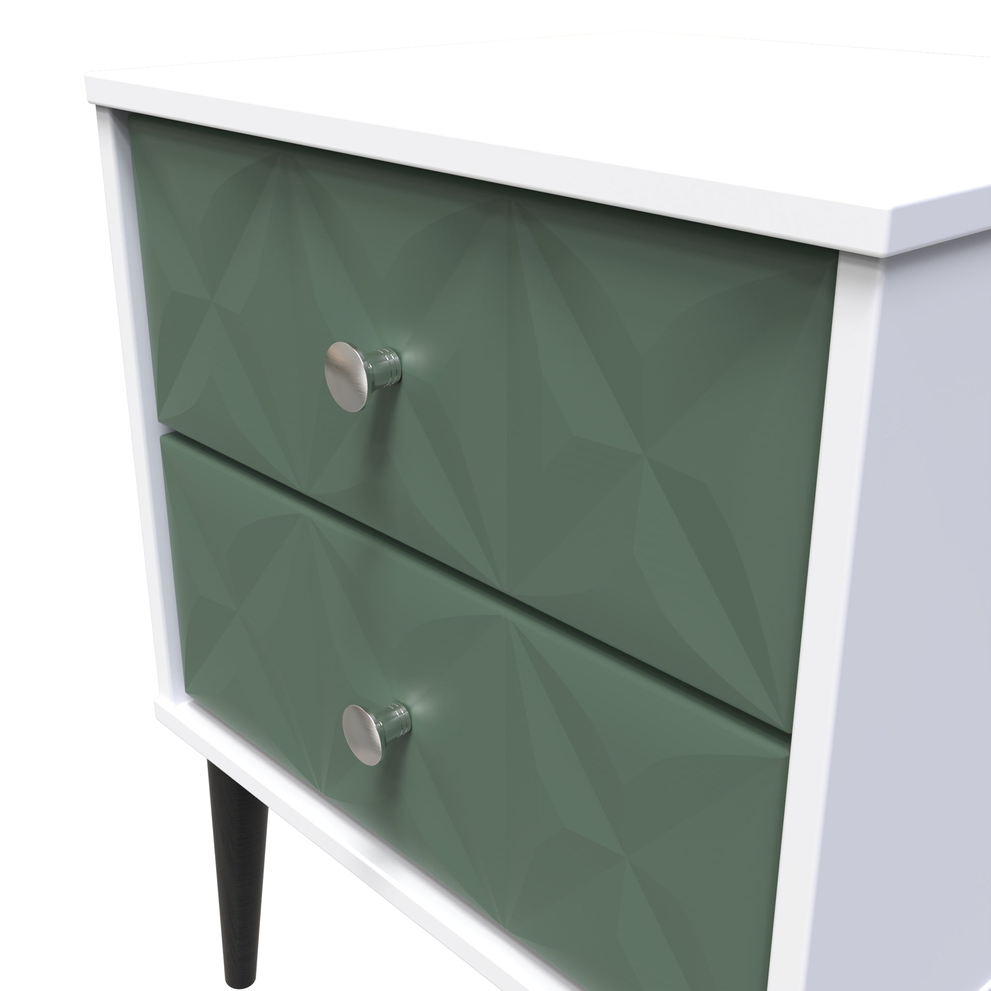 Buy Pixel 2 Drawer Bedside Cabinet in Labrador and White Matt Colour