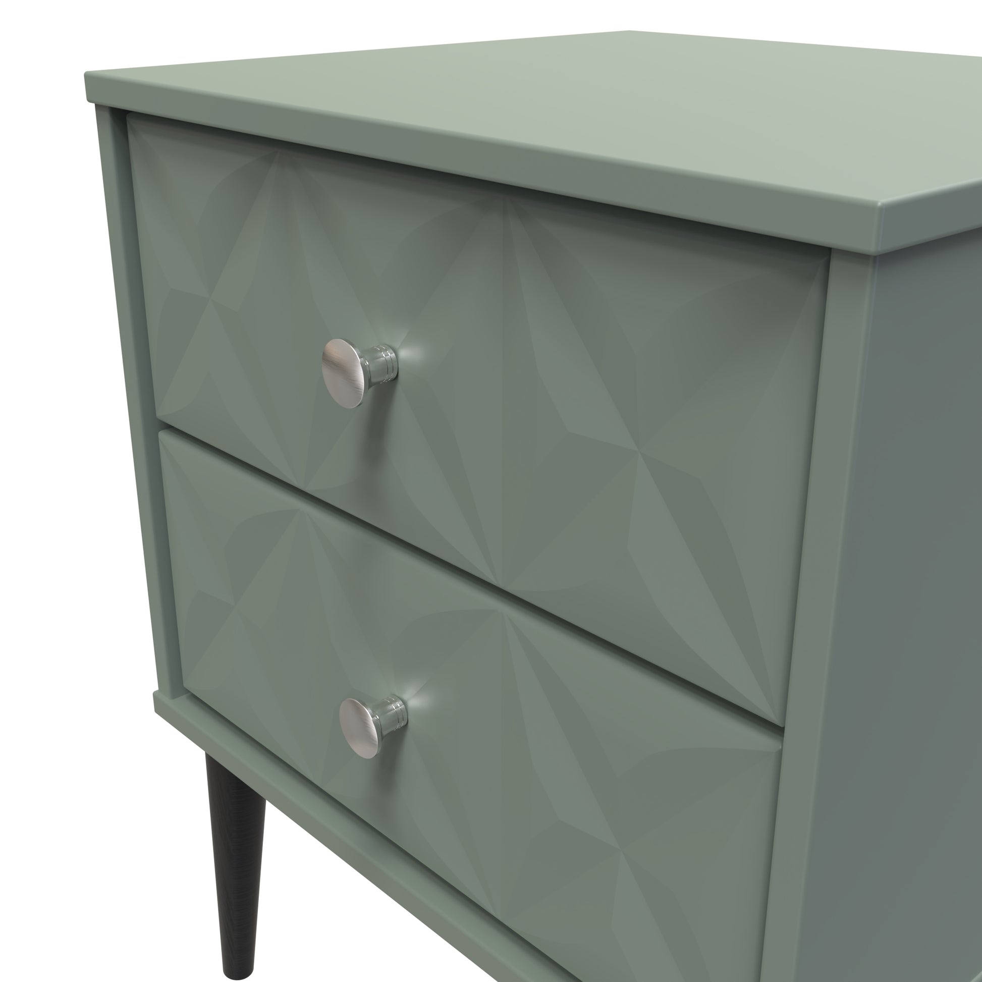Buy Pixel 2 Drawer Bedside Cabinet in Reed Green Colour