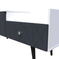 Buy Pixel 2 Drawer TV Console Unit in Indigo Blue and White Matt Colour