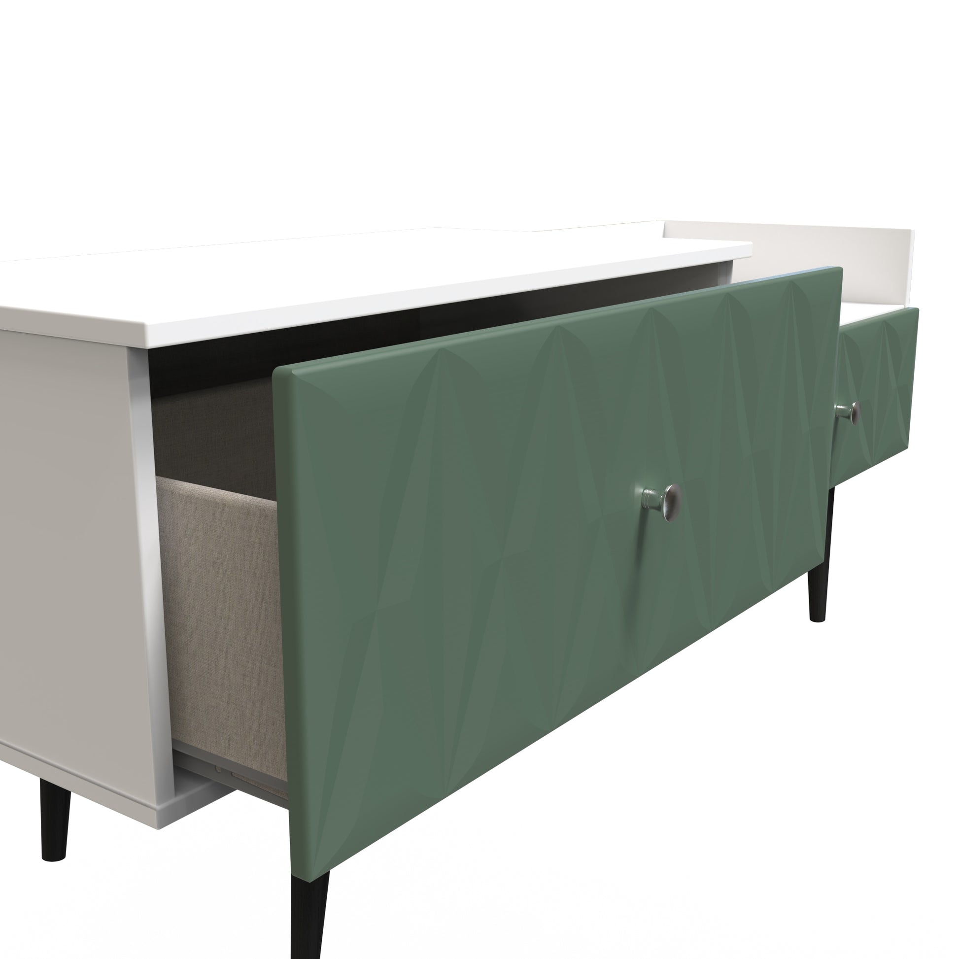 Buy Pixel 2 Drawer TV Console Unit in Labrador and White Matt