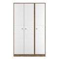 Buy Pixel 3 Door Wardrobe in White Matt and Vintage Oak Colour