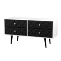 Buy Pixel 4 Drawer Bed Box in Deep Black & White Matt 