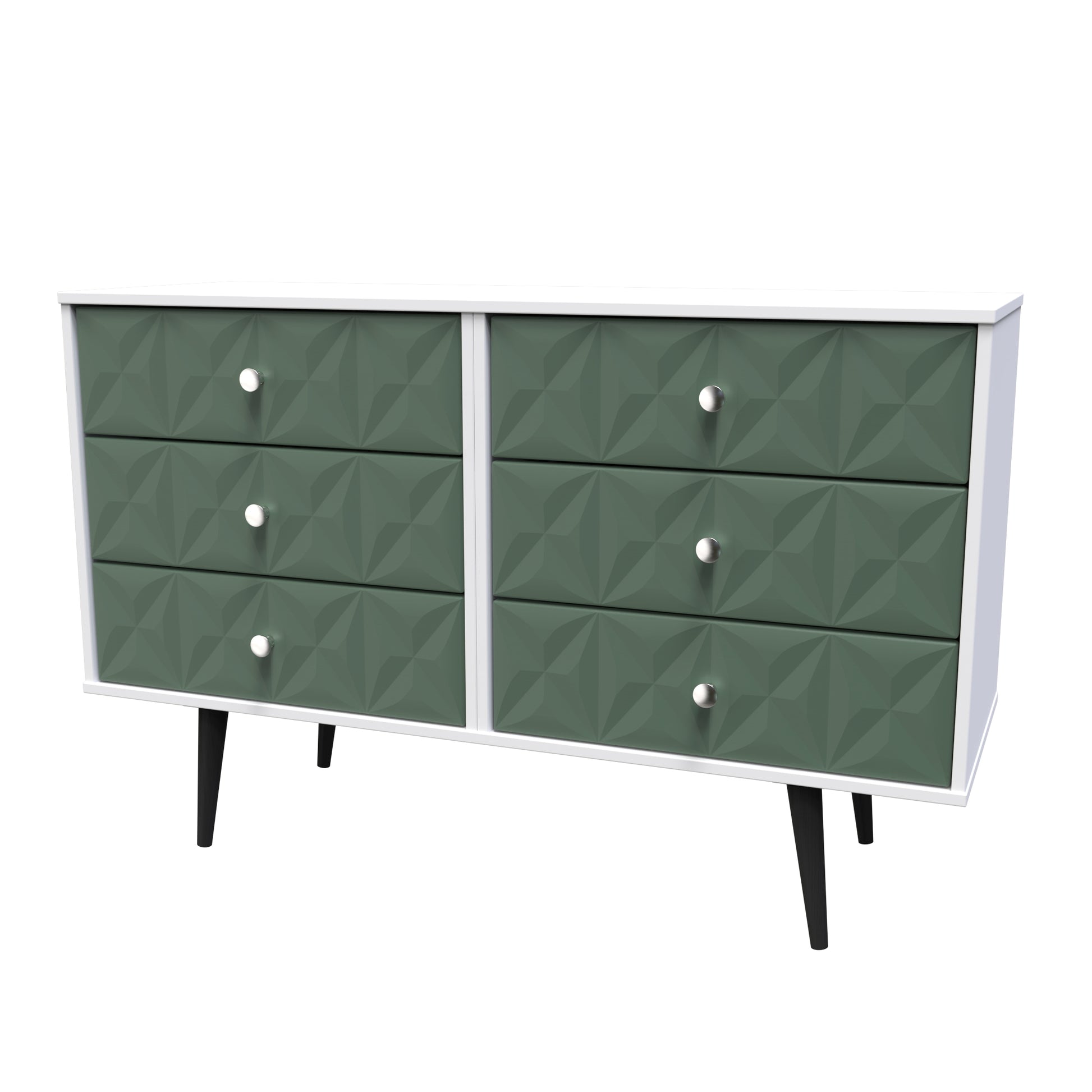 Buy Pixel 6 Drawer Midi Chest in Labrador and White Matt 