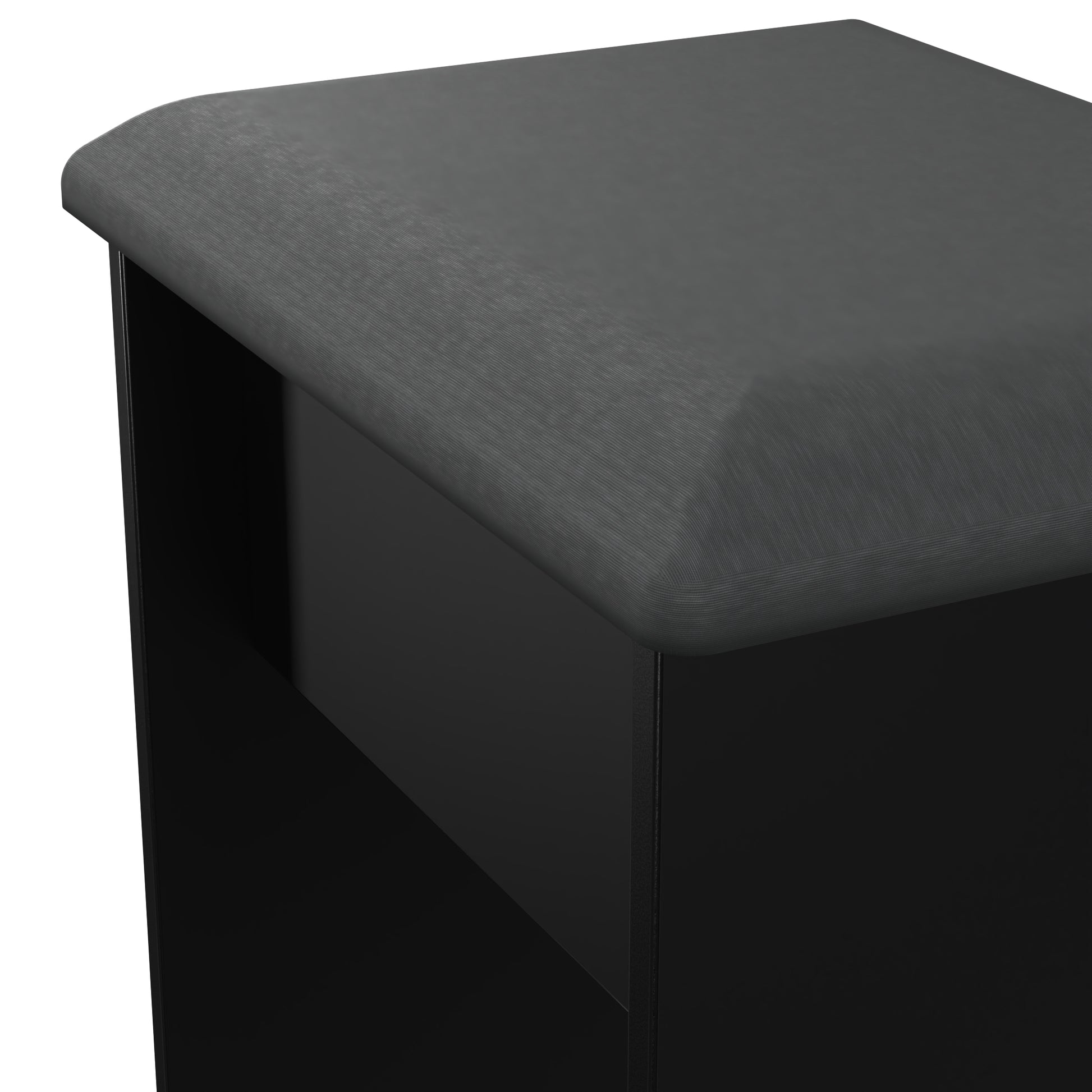 Buy Pixel Padded Dressing Stool in Black Colour