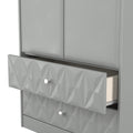 Buy Pixel Tall 2 Drawer Wardrobe in Dusk Grey 