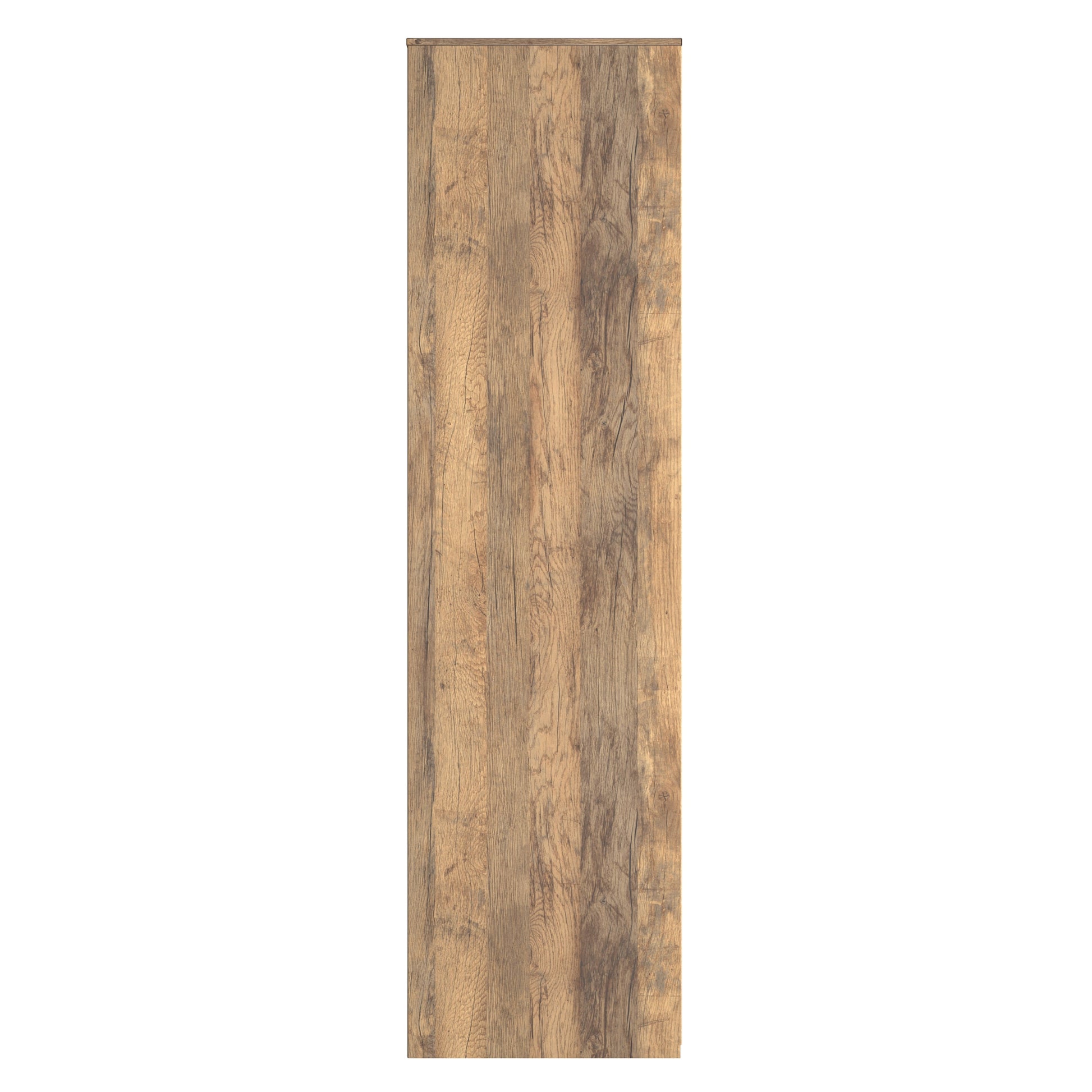 Buy Pixel Tall Open Display Wardrobe with Bookcase in White Matt and Vintage Oak Colour