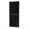Buy Pixel Tall Plain Wardrobe in Deep Black & White Matt

