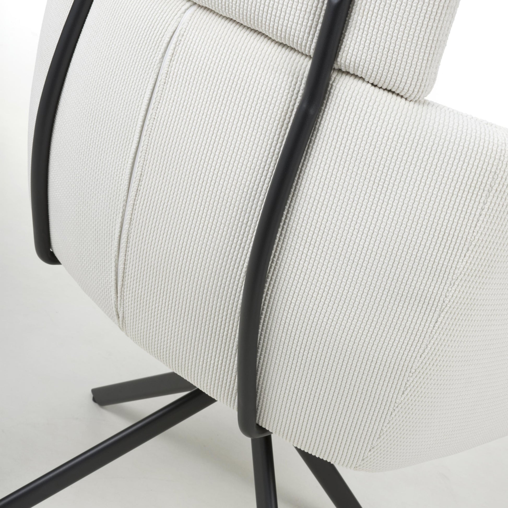 Buy Polaris Corduroy White Swivel Chair online UK