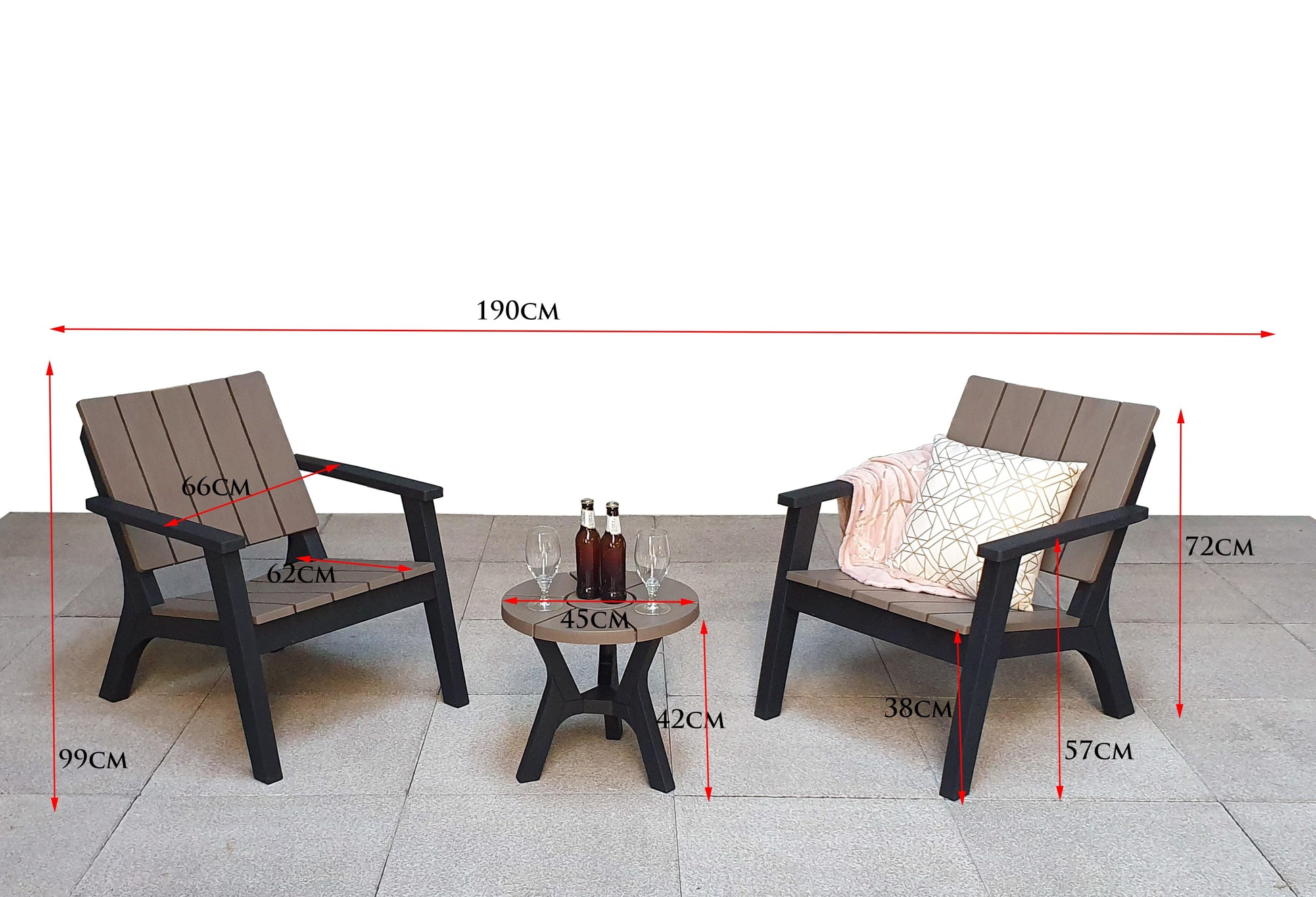  Buy Polly 2 Seat Lounge Set Online